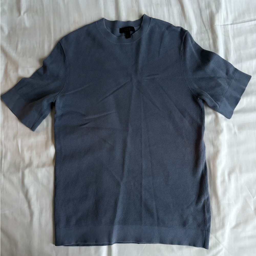 COS Men’s Blue Textured Shirt